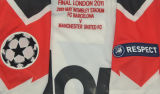 2010/11 M Utd Away White Retro UCL Version Soccer Jersey（胸前有绣欧冠决赛小字）