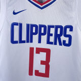 Clippers GEORGE #13 White Kids NBA Jersey 热压