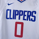 Clippers WESTBROOK #0 White Kids NBA Jersey 热压