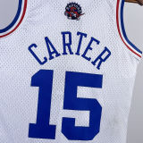 2003 ALL-STAR CARTER #15 Retro White NBA Jerseys