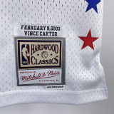 2003 ALL-STAR CARTER #15 Retro White NBA Jerseys