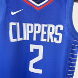 Clippers LEONARD #2 Blue Kids NBA Jersey 热压