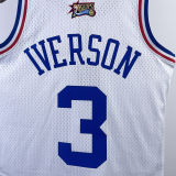 2003 ALL-STAR IVERSON #3 Retro White NBA Jerseys