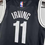 Nets IRVING #11 Bkacl Kids NBA Jersey 热压