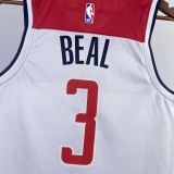 20230/24 Wizards BEAL #3 White Home NBA Jerseys