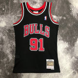 1998 Bulls RODMAN #91 Retro Black NBA Jersey