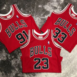 1998 Bulls PIPPEN #33 Retro Red NBA Jersey