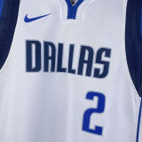 Mavericks IRVING #2 White Kids NBA Jersey 热压