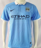 2015/16 Man City Home Blue Retro Soccer Jersey
