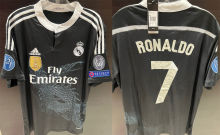 RONALDO #7 RM Black Dragon Retro Jersey 2014/15 (Have All Patch) (2014+10) 全套章