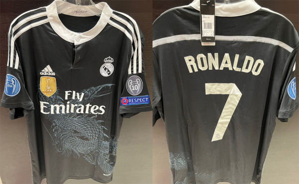 RONALDO #7 RM Black Dragon Retro Jersey 2014/15 (Have All Patch) (2014+10) 全套章