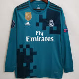 RONALDO # 7 RM 3rd Retro Long Sleeve Jersey 2017/18 (Have All Patch) (2017+12) 全套章