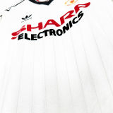 1982/83 M Utd Away White Long Sleeve Retro Soccer Jersey