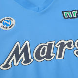 1988/89 Napoli Home Blue Retro Long Sleeve Soccer Jersey