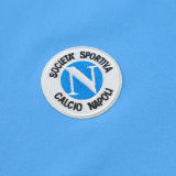 1988/89 Napoli Home Blue Retro Long Sleeve Soccer Jersey