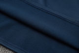 2024 France Sapphire Blue Hoody Zipper Jacket Tracksuit
