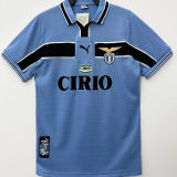 1998/99 Lazio Home Blue Retro Soccer Jersey