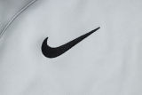 2024 BA Light Gray Hoody Zipper Jacket Tracksuit