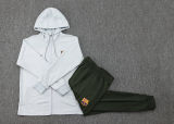 2024 BA Light Gray Hoody Zipper Jacket Tracksuit