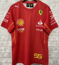 2024 Ferrari F1 #55 Red Team T-Shirt 圆领 55号