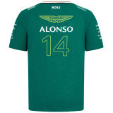 2024 ALONSO #14 Aston Martin F1 Green Team T-Shirt  (圆领 阿斯顿马丁)