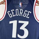 2024/25 Clippers GEORGE #13 Sapphire Blue NBA Jerseys