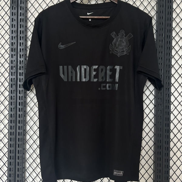 2024/25 Corinthians Away Black Fans Soccer Jersey 硅胶版
