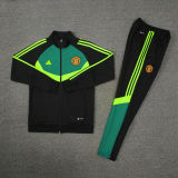 2024/25 M Utd Black Green Jacket Tracksuit