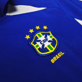 2002 Brazil Away Blue Retro Soccer Jersey