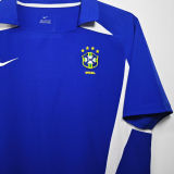 2002 Brazil Away Blue Retro Soccer Jersey