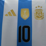 2024/25 Argentina Home Fans Long Sleeve Jersey  (Have FlFA World Champion 2022 有胸前章)