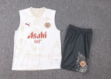 2024/25 Man City Beige Inkjet Vest Training Jersey(A Set)