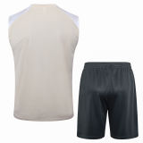 2024/25 Man City Beige Inkjet Vest Training Jersey(A Set)