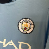 CHAMPIONS #24 Man City Home Blue Fans Jersey 2024/25 新款