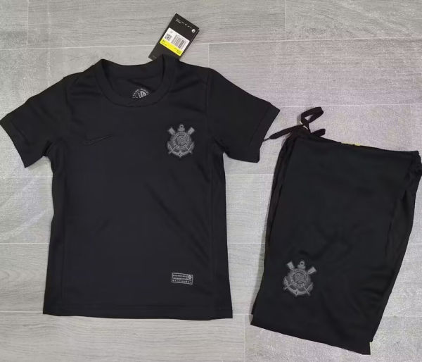 2024/25 Corinthians Away Black Kids Soccer Jersey