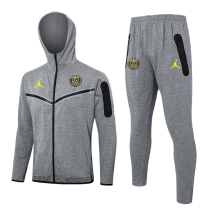 2024/25 PSG Grey Hoody Zipper Jacket Tracksuit