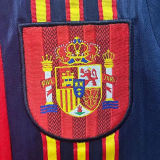 1996 Spain Home Red Retro Soccer Jersey