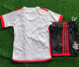 2024/25 Flamengo Away White Kids Soccer Jersey