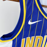 2019 Pacers HALIBURTON #0 Blue City Edition NBA Jerseys