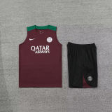 2024/25 PSG Wine Red Vest Training Jersey(A Set)