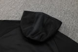 2025 In Milan Black Hoody Zipper Jacket Windbreaker