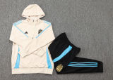 2025 Argentina Rice White Hoody Zipper Jacket Windbreaker