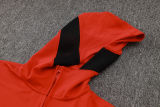 2024/25 Bulls Red Hoody Zipper Jacket Tracksuit