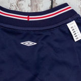 2002 England Away Blue & Red Retro Soccer Jersey (Double-sided)  双面