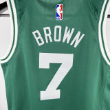 2025 Celtics BROWN #7 Green Kids NBA Jersey