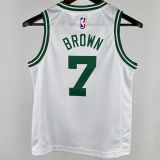 2025 Celtics BROWN #7 White Kids NBA Jersey