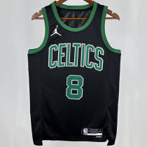 2025 Celtics PORAIGIS #8 Black  NBA Jerseys