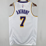 2025 Lakers ANTHONY #7 White NBA Jerseys 热压