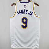2025 Lakers JAMES JR. #9 White NBA Jerseys 热压