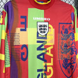 1996 England Goalkeeper Retro Long Sleeve  Jersey